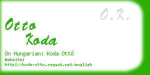 otto koda business card