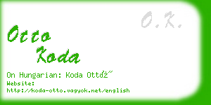 otto koda business card